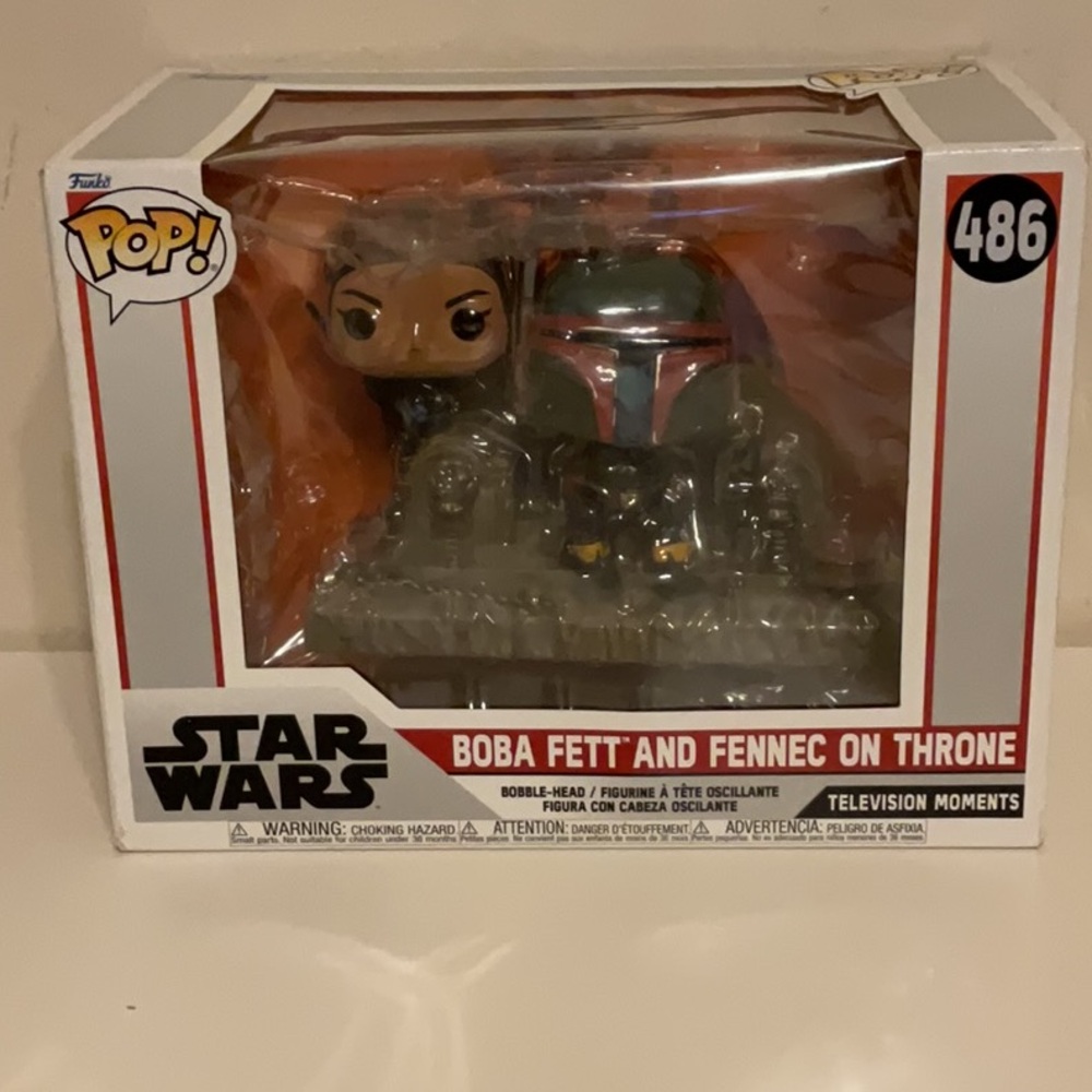 Funko Pop Moments Star Wars: Boba Fett and Fennec on Throne Bobble-Head 486